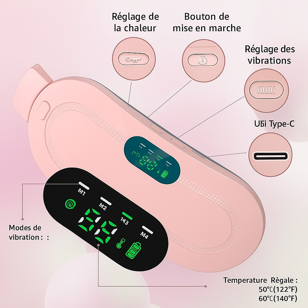 Ceinture Menstruelle chauffante intelligente pour les règles